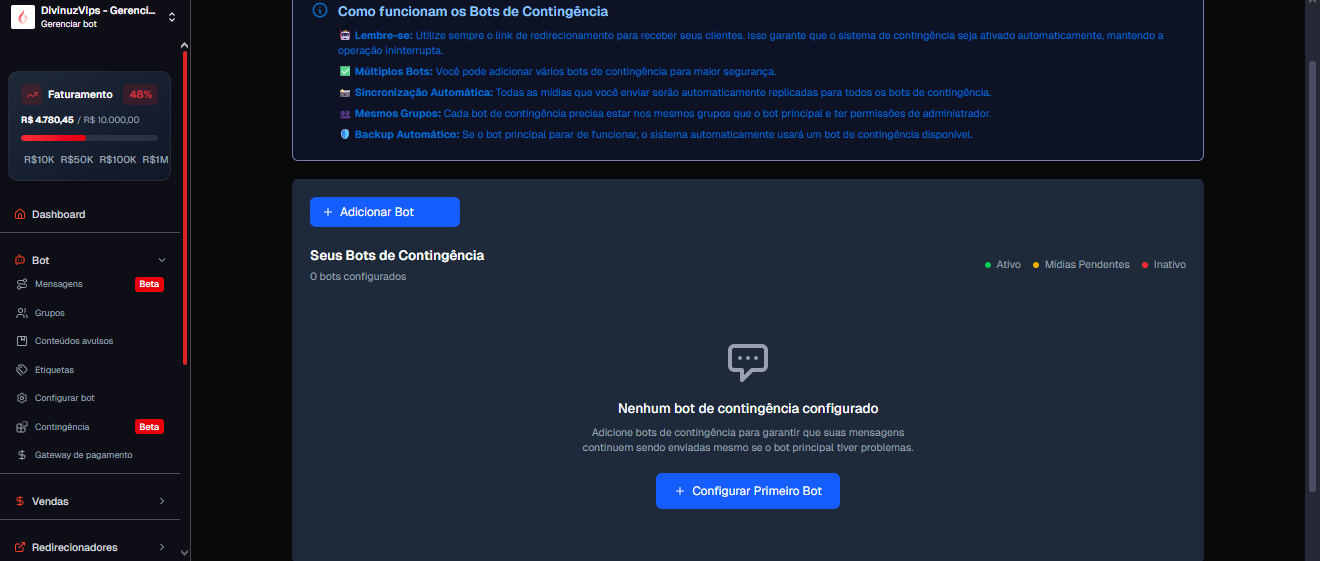 Leia mais sobre o artigo ⚙️ Contingência de Bots – Nunca mais fique com seu funil fora do ar!