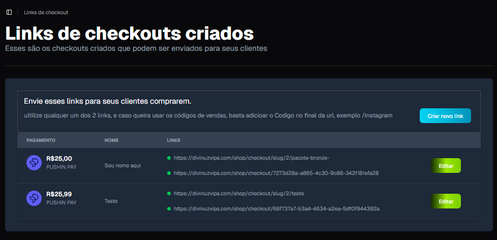 Leia mais sobre o artigo 🛒 Checkout Divinuz — Venda no X1 com um clique